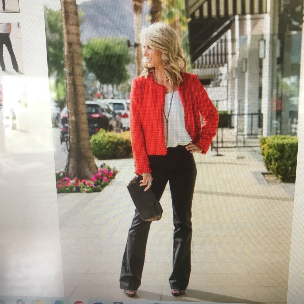 Ecru Varick Slim Bootcut Trouser Black Size 4